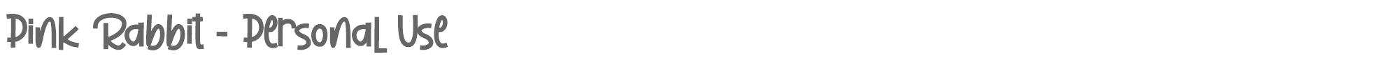 Sample characters Pink Rabbit Font
